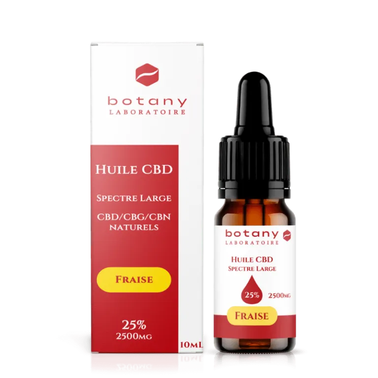 huile cbd broad spectrum fraise 25%